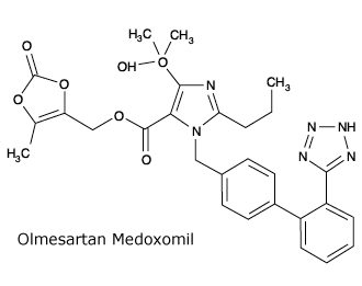 Olmesartan - Formula di struttura